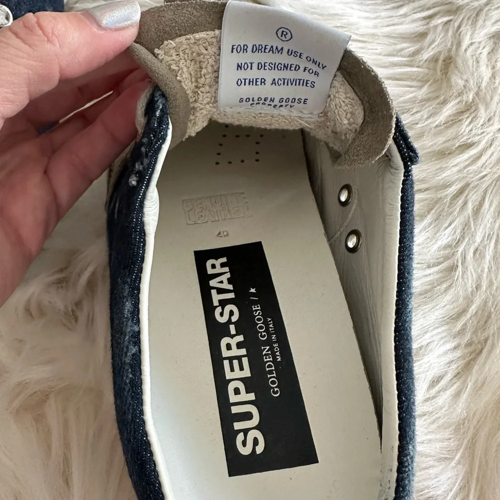 Golden Goose Sneakers in denim and Gray with Star - Picture 5 of 5